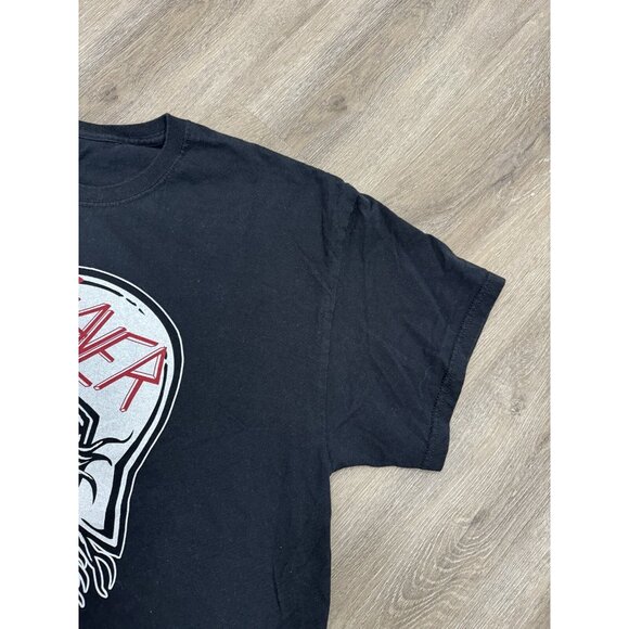 Vintage Y2K Slayer Slatanic Wehrmacht Skull Soldier Band Tee Album Tour Concert - Picture 10 of 16
